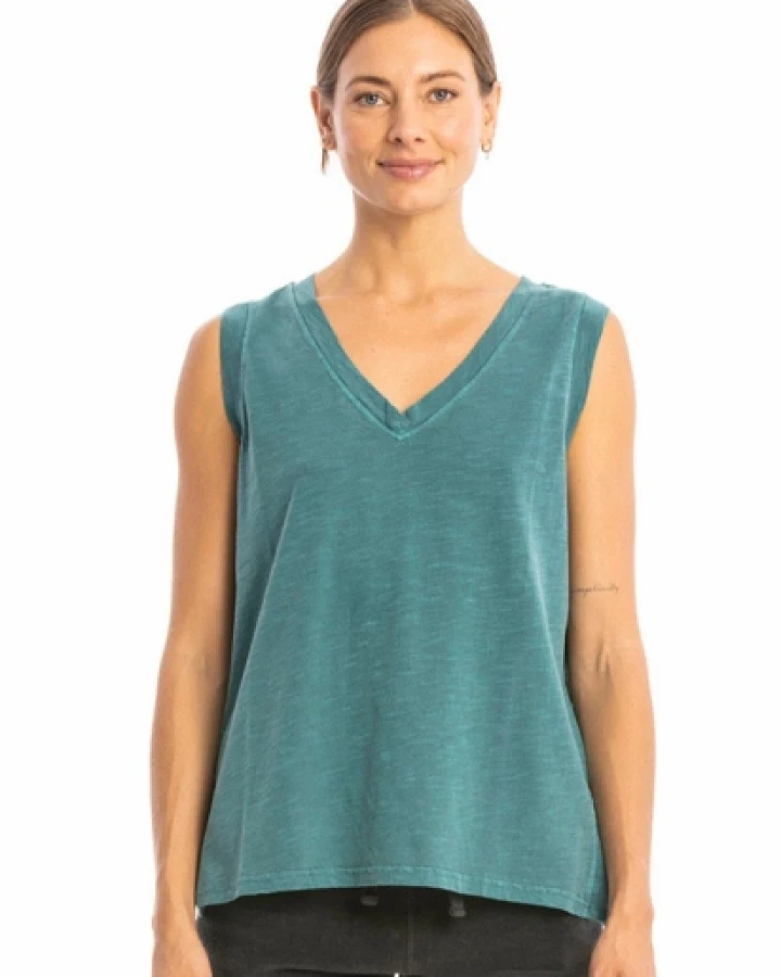 RAVENS VIEW IBIZA Damen vegan Top Marea Aqua Green