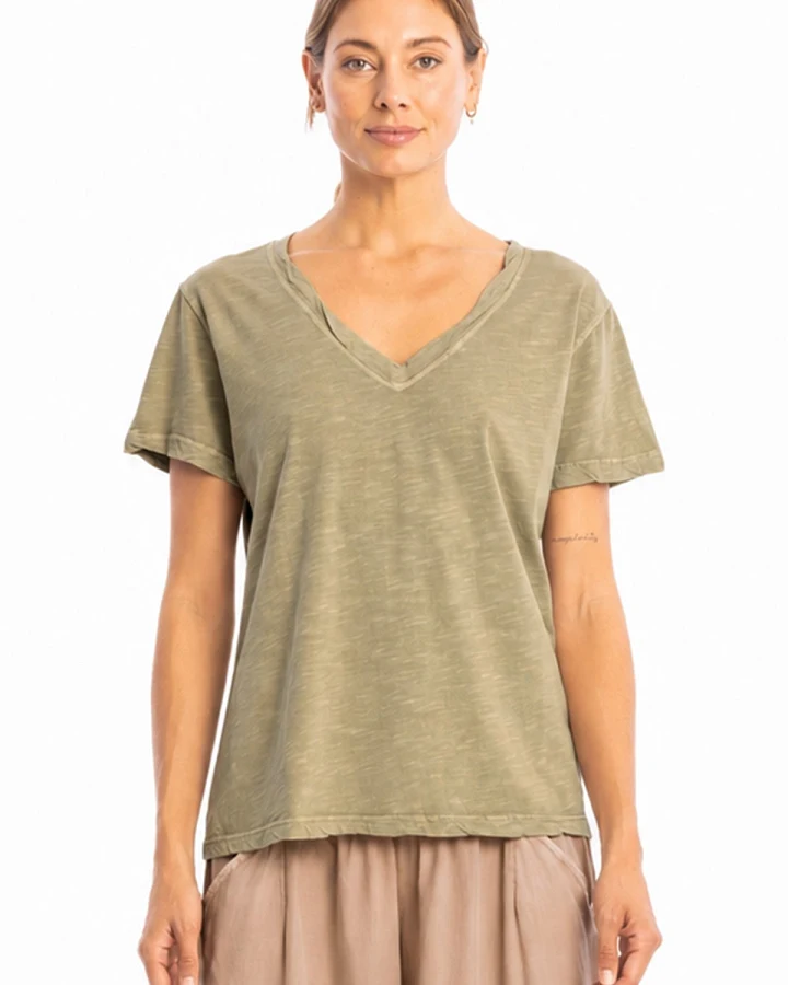 RAVENS VIEW IBIZA Damen vegan Top Nova Efeugrün