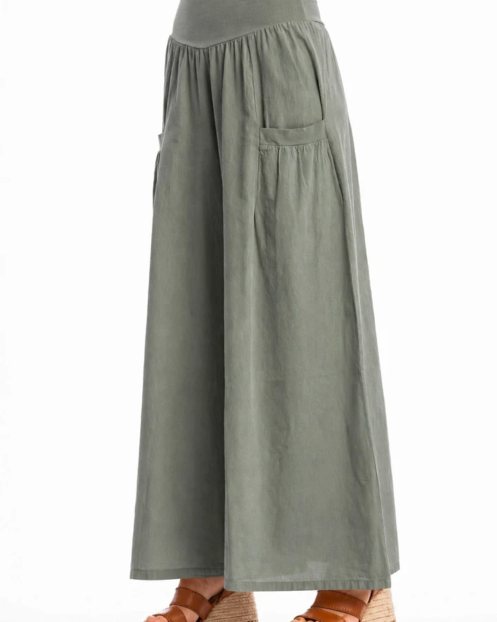 RAVENS VIEW IBIZA Damen vegan Hose Funky Skirt Olivgrün