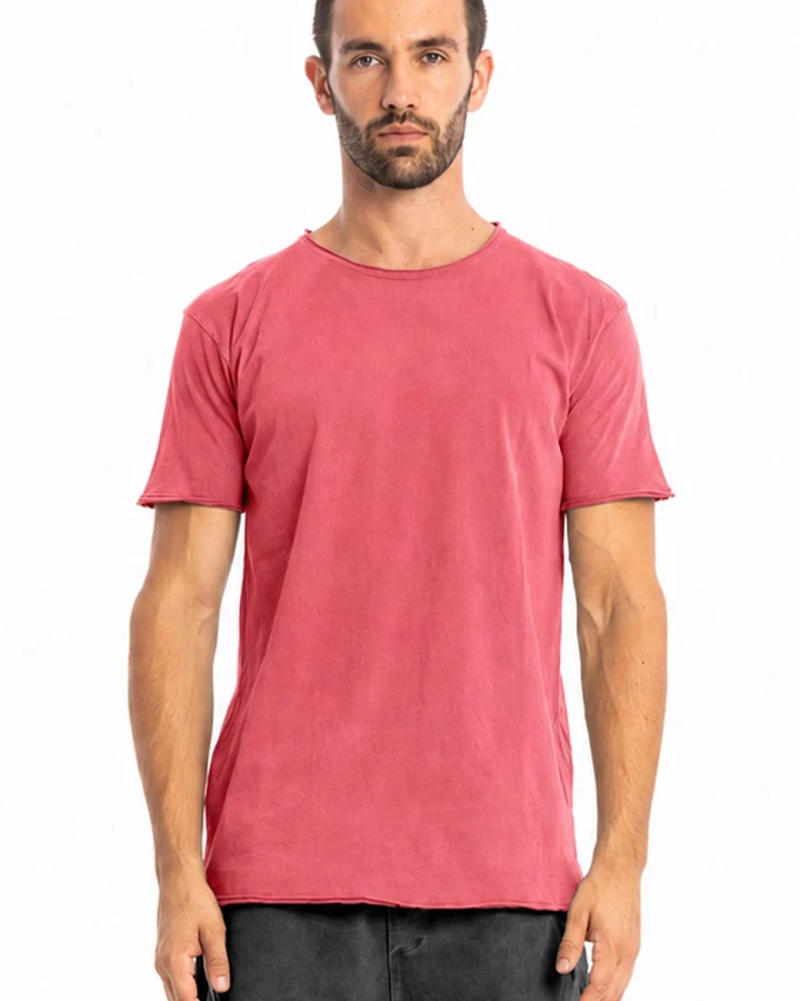 RAVENS VIEW IBIZA Herren vegan T-Shirt Round Wild Clay Red