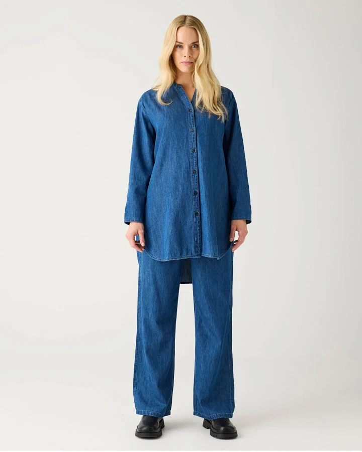 Organic Cotton Posey Denim Pant Dark Blue Denim L