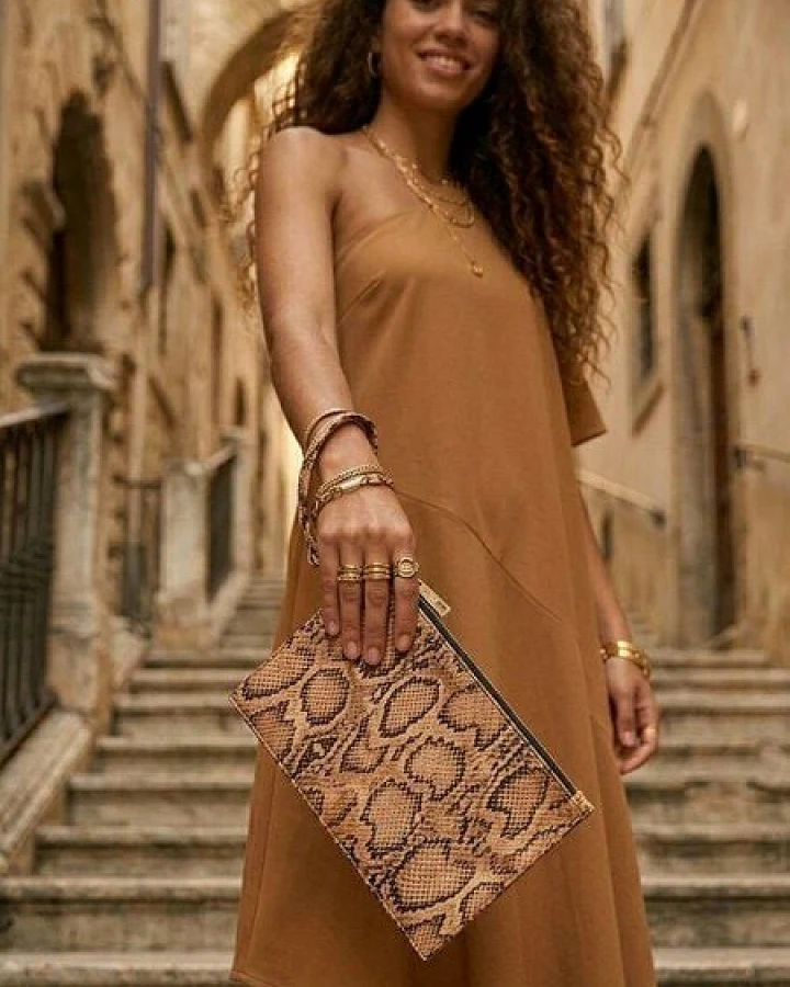 Will's Vegan Shop Wristlet Schlangenmuster der Frauen
