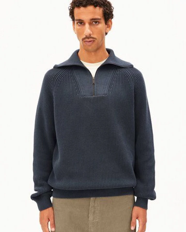 ARMEDANGELS PIGMENT DYE Herren Strickpullover aus 100% Bio-Baumwolle