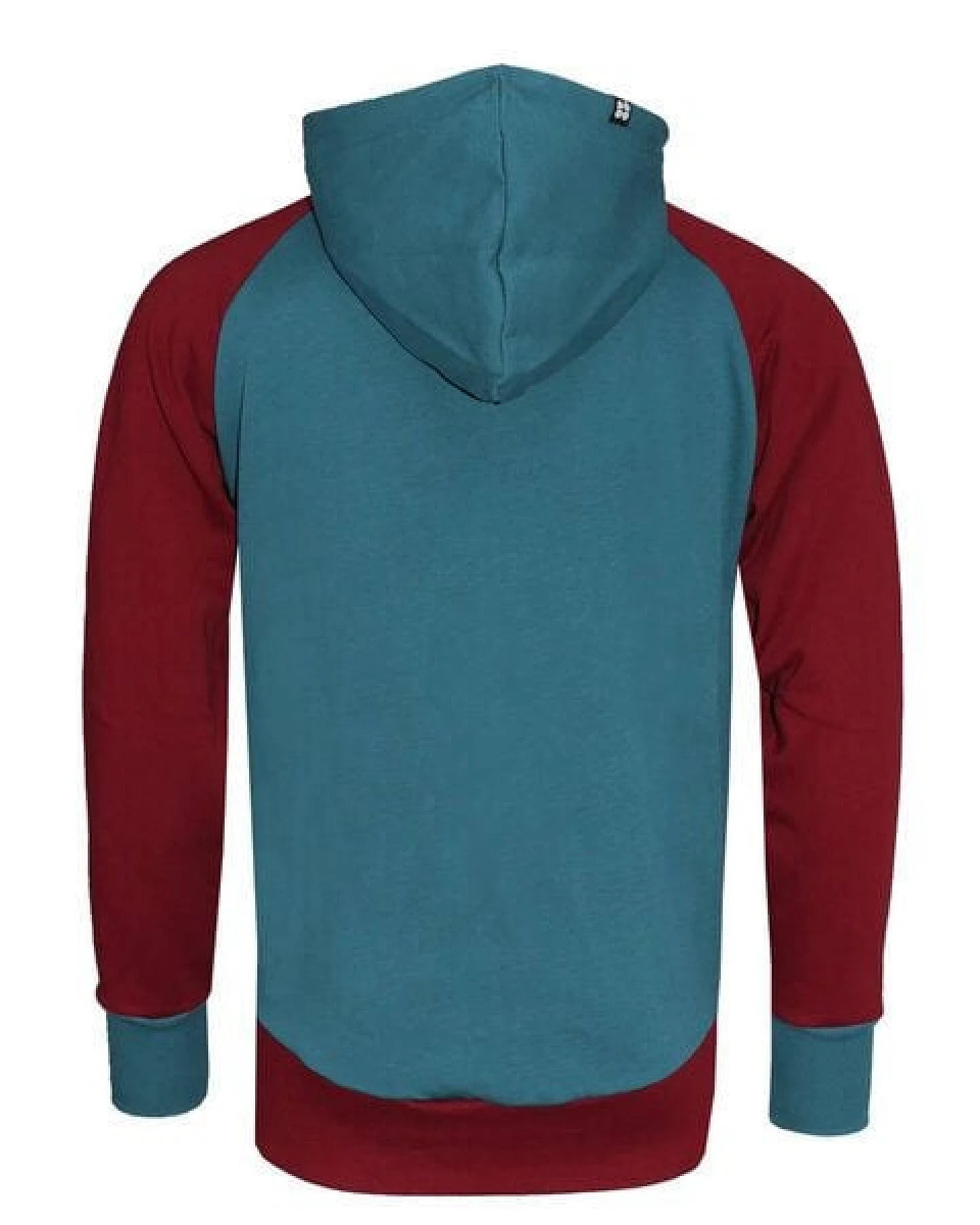 FÄDD Herren Sweatjacke aus Bio-Baumwolle "Troijer Z Heimat" Rot Türkis – Ansicht 3