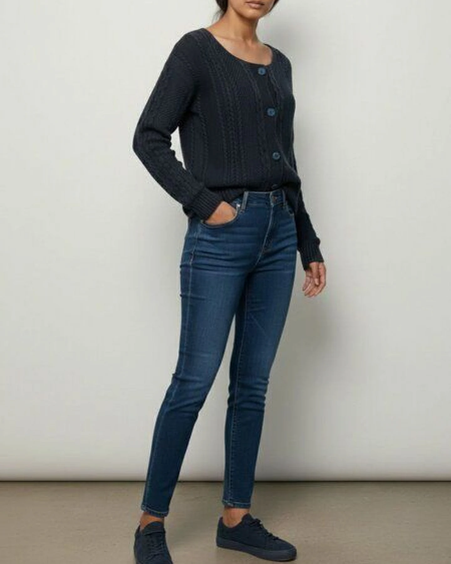 Will's Vegan Shop Strickjacke mit Knopfleiste – Ansicht 2