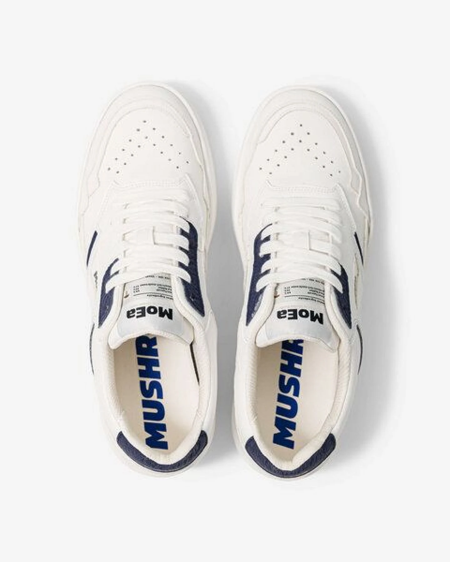 MoEa Sneakers GEN1 - Mushroom White & Navy – Ansicht 3