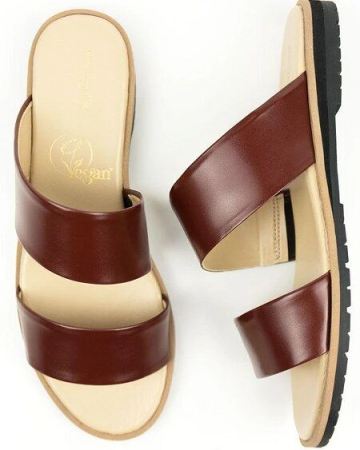Will's Vegan Shop Zwei Riemen Sandalen Damen