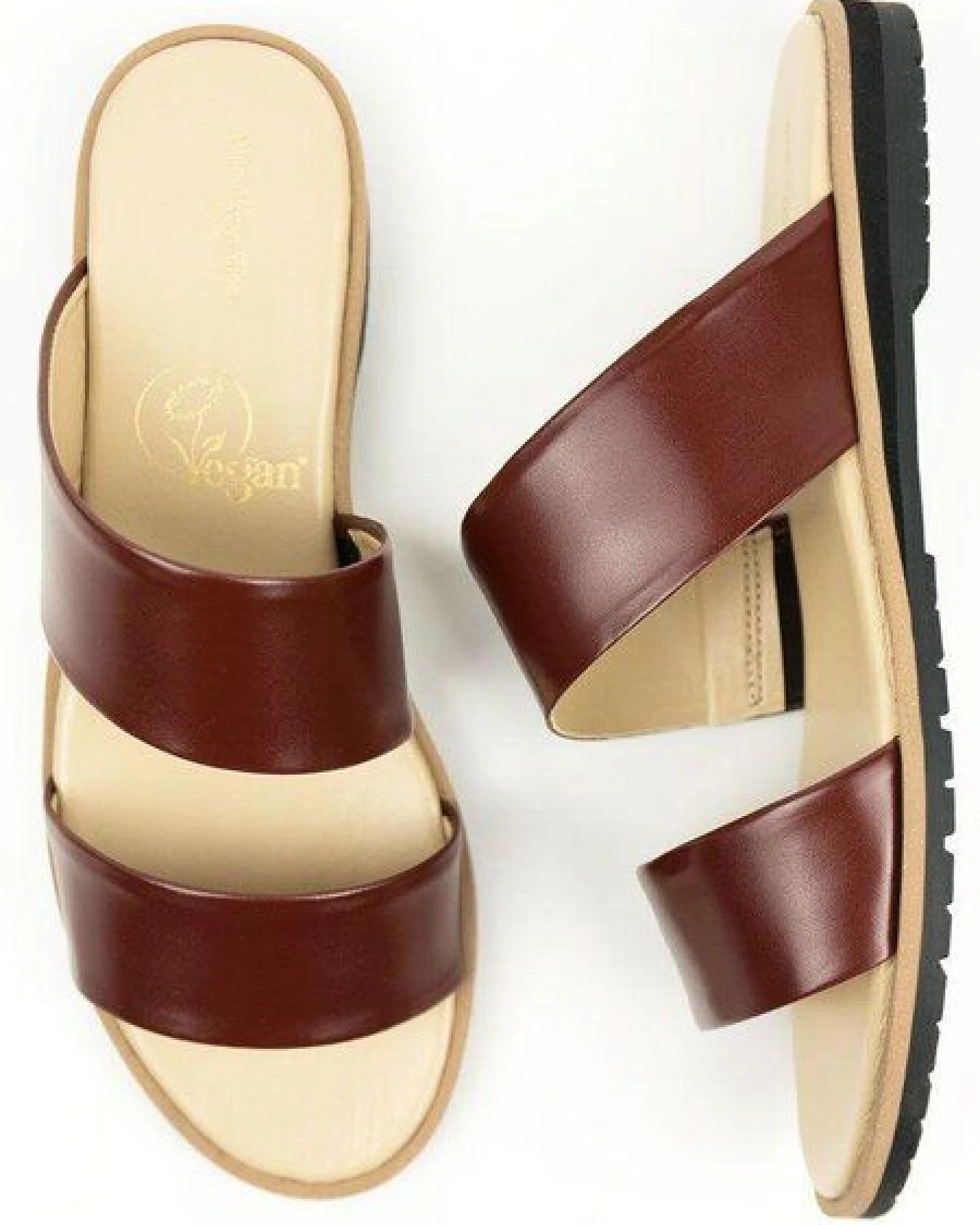 Will's Vegan Shop Zwei Riemen Sandalen Damen – Ansicht 3