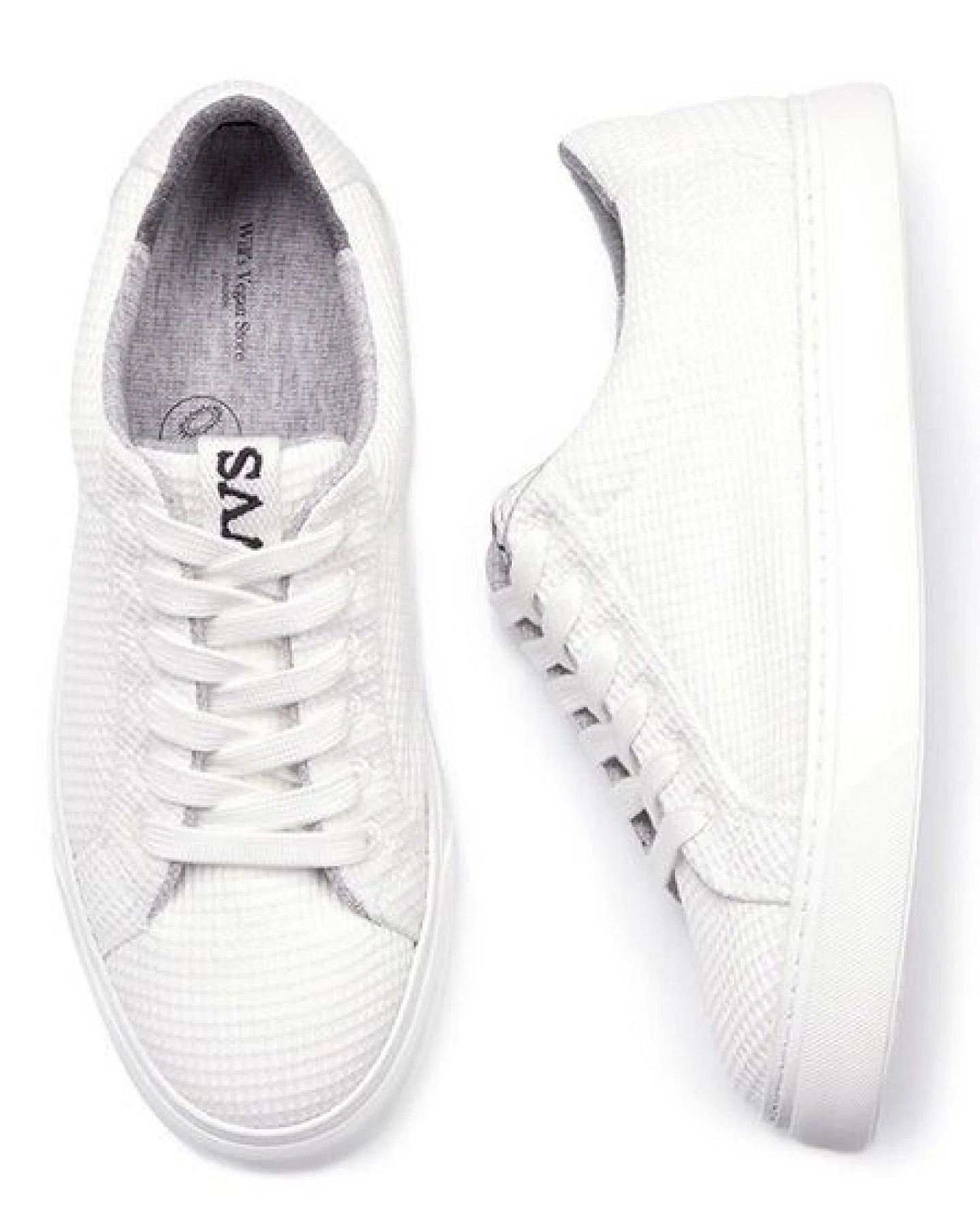 Will's Vegan Shop Biologisch abbaubare LDN Sneakers Schwarz Knit Frauen – Ansicht 4