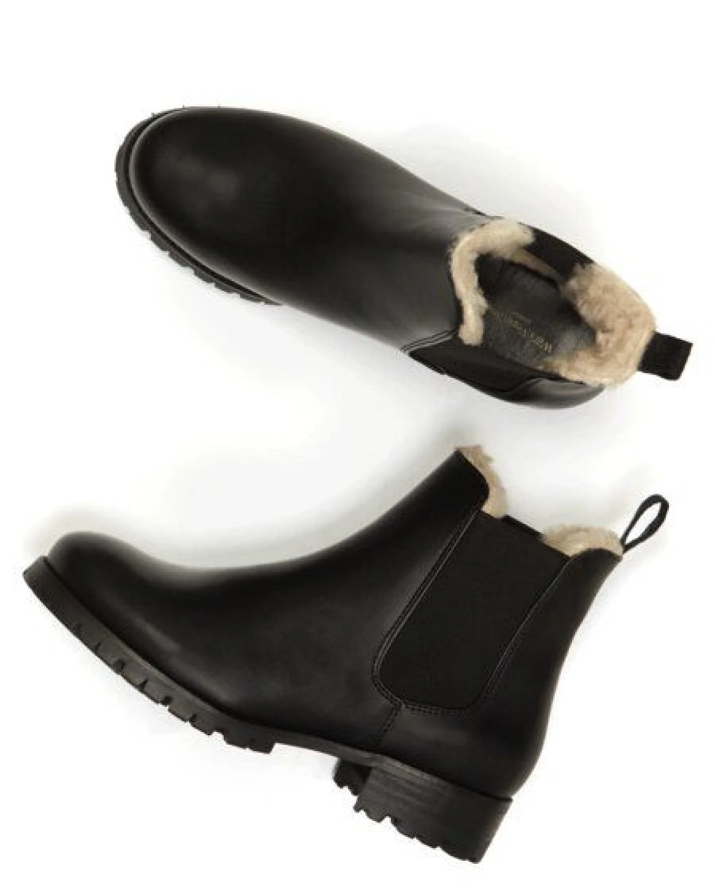 Will's Vegan Shop Luxe isolierte Chelsea-Stiefel mit tiefem Profil Damen – Ansicht 2