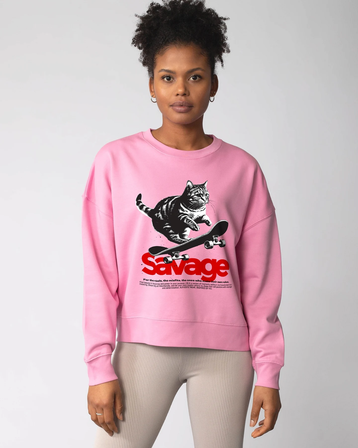 Watapparel Sweatshirt Savage Cat – Ansicht 2