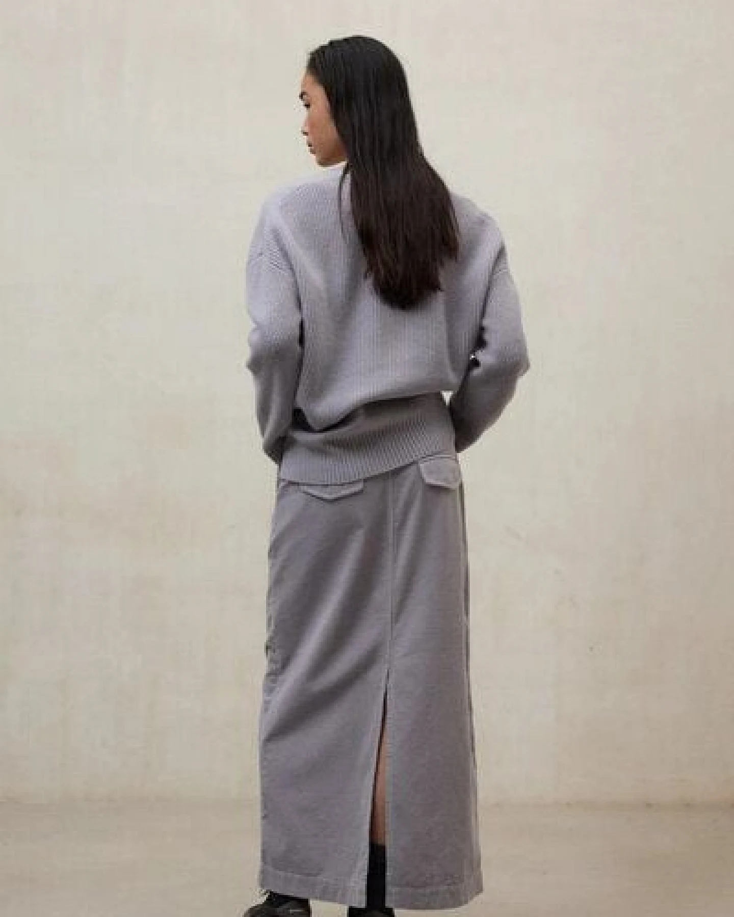 ECOALF Feincord-Rock NALA aus Biobaumwolle und rec. Baumwolle, Soft-Violet – Ansicht 2