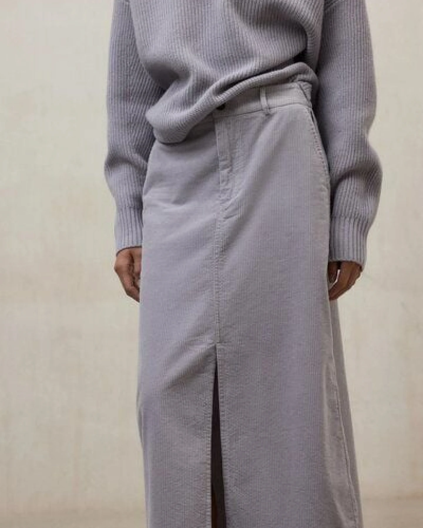 ECOALF Feincord-Rock NALA aus Biobaumwolle und rec. Baumwolle, Soft-Violet – Ansicht 3
