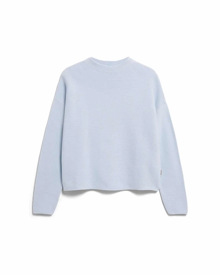 ARMEDANGELS Damen vegan Pullover Merinaa Links Blau
