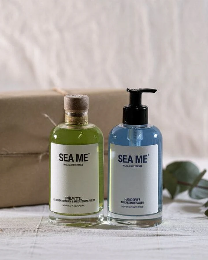 SEA ME Nachhaltiges Küchen-Duo: Vegane Handseife & Spülmittel (in zerooo Mehrweg)
