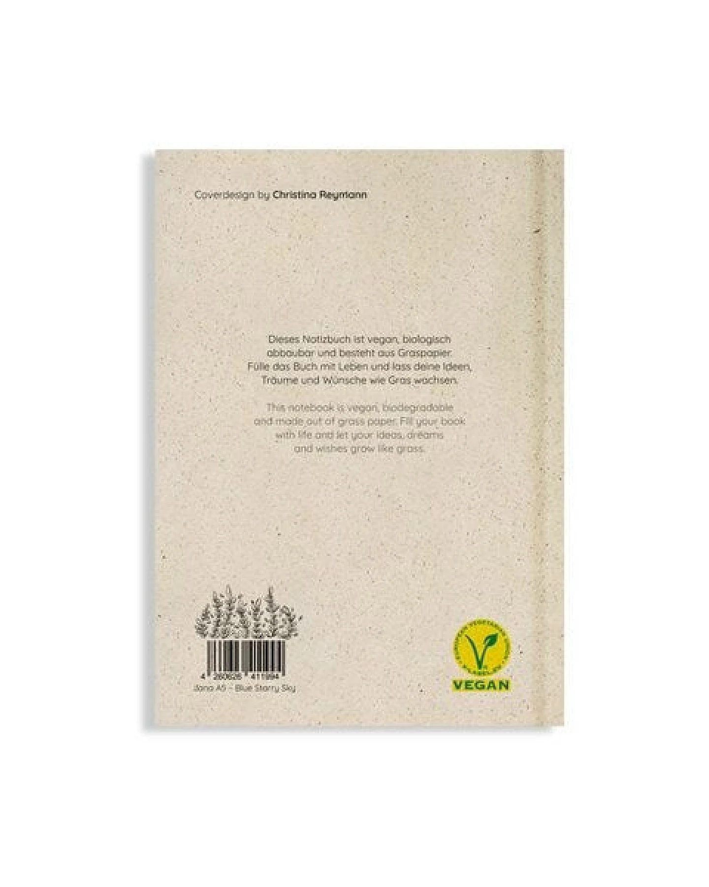 matabooks® Nachhaltiges A5 Notizbuch/Tagebuch/Skizzenbuch aus Graspapier – Jana – Ansicht 3
