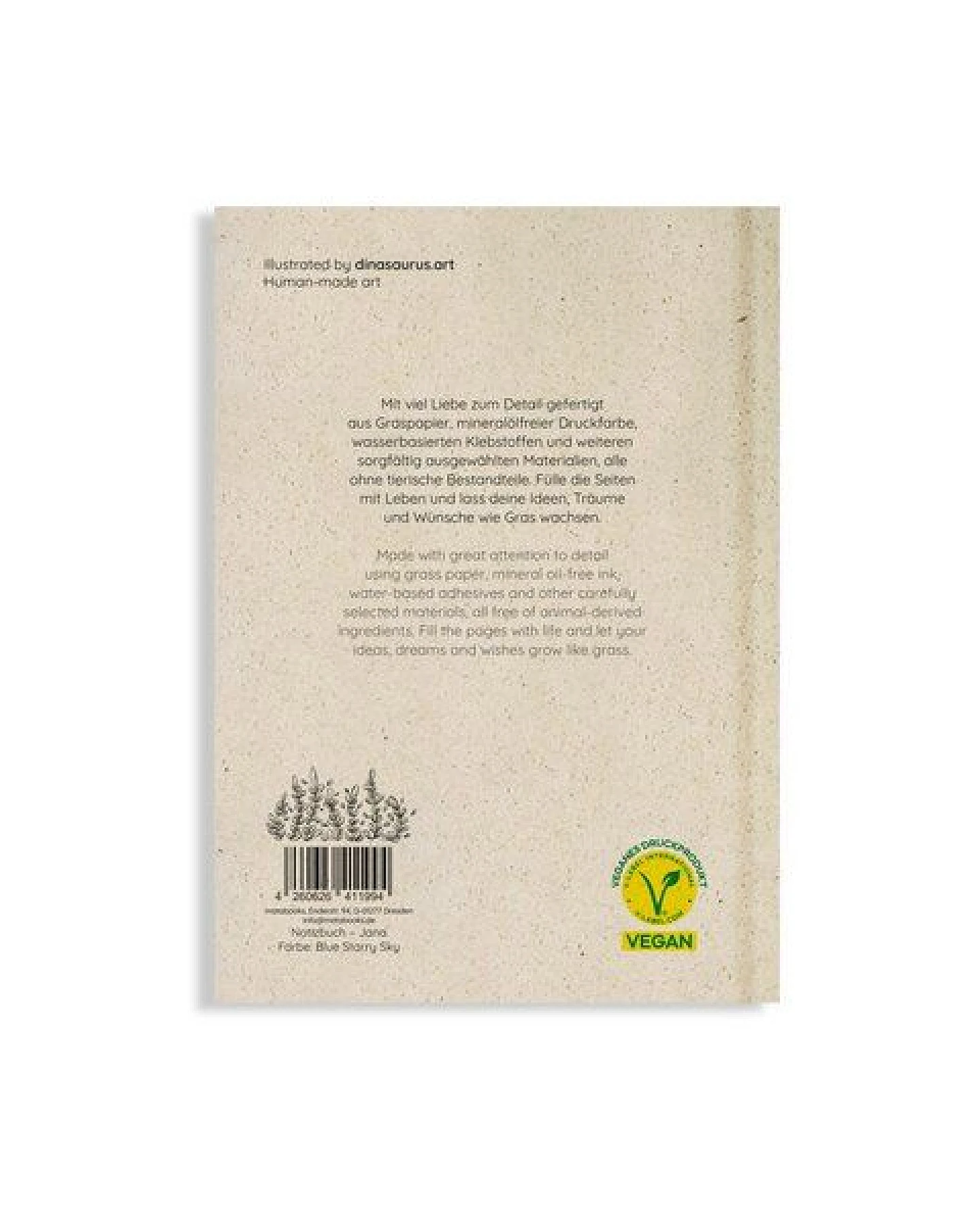 matabooks® Notizbuch A5 blanko aus Graspapier – Jana – Ansicht 3