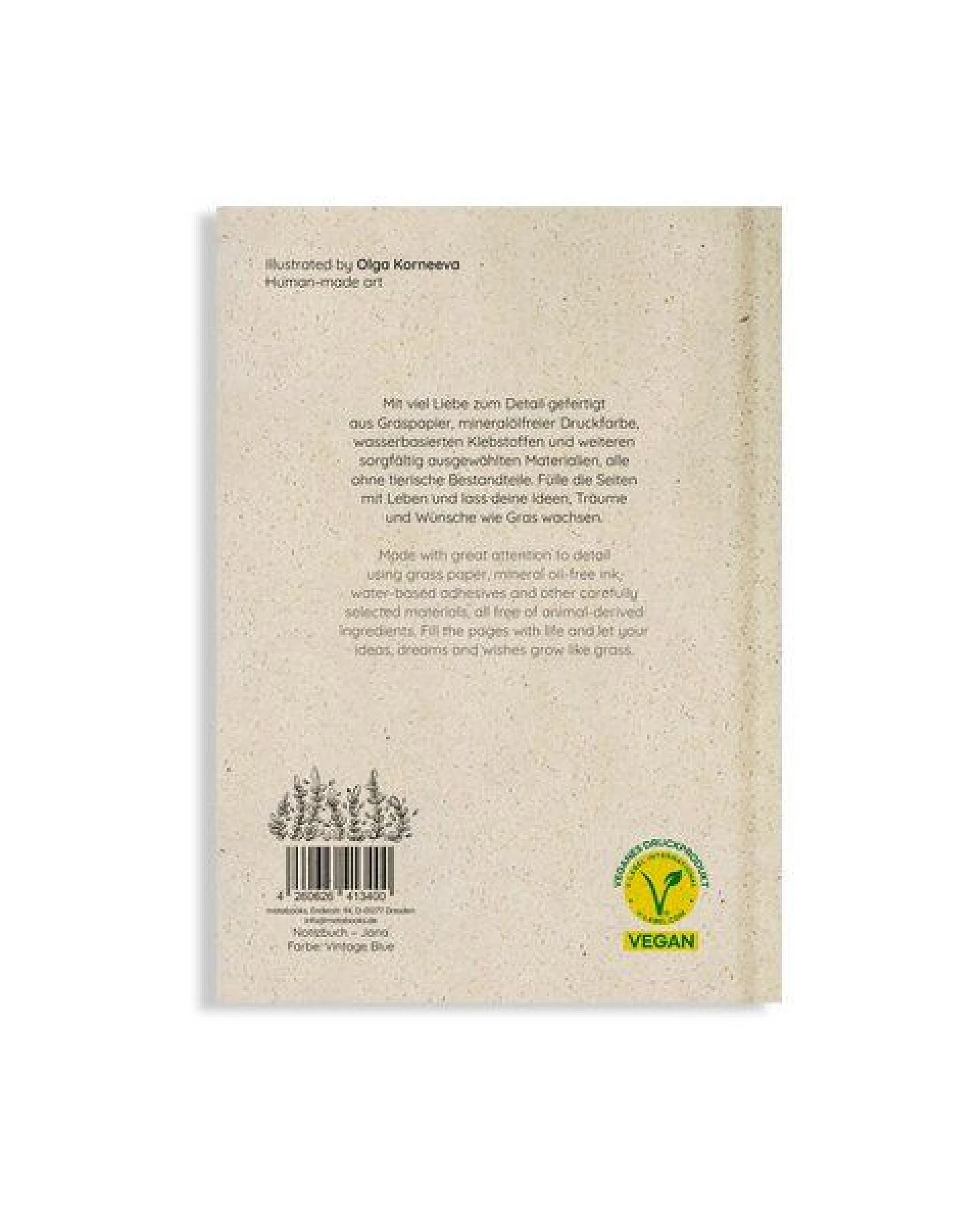 matabooks® Notizbuch A5 blanko aus Graspapier – Jana – Ansicht 3
