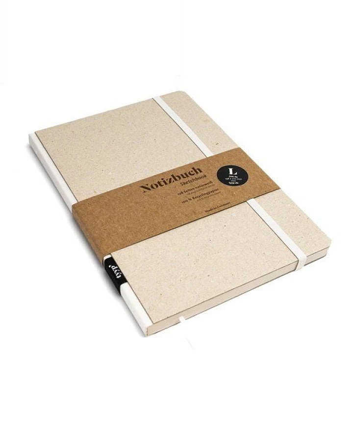 tyyp Notizbuch A5 farbig – Ton-in-Ton mit perforierten Seiten – Recyclingpapier, vegan & handgefertigt
