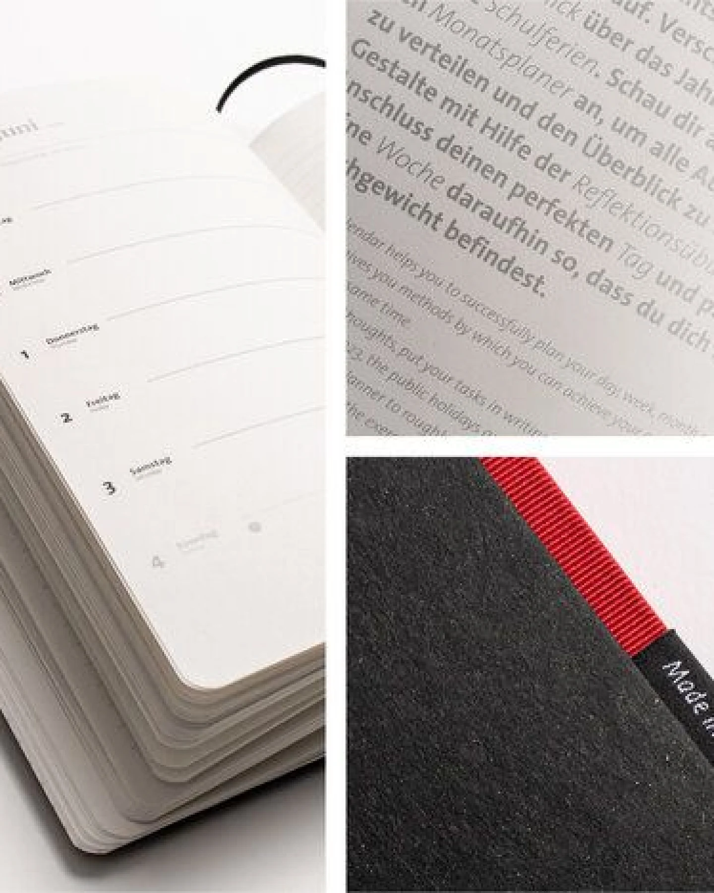 tyyp Wochenplaner 2027 – Taschenkalender A5 aus Recyclingkarton – grau, vegan & handgefertigt – Ansicht 4