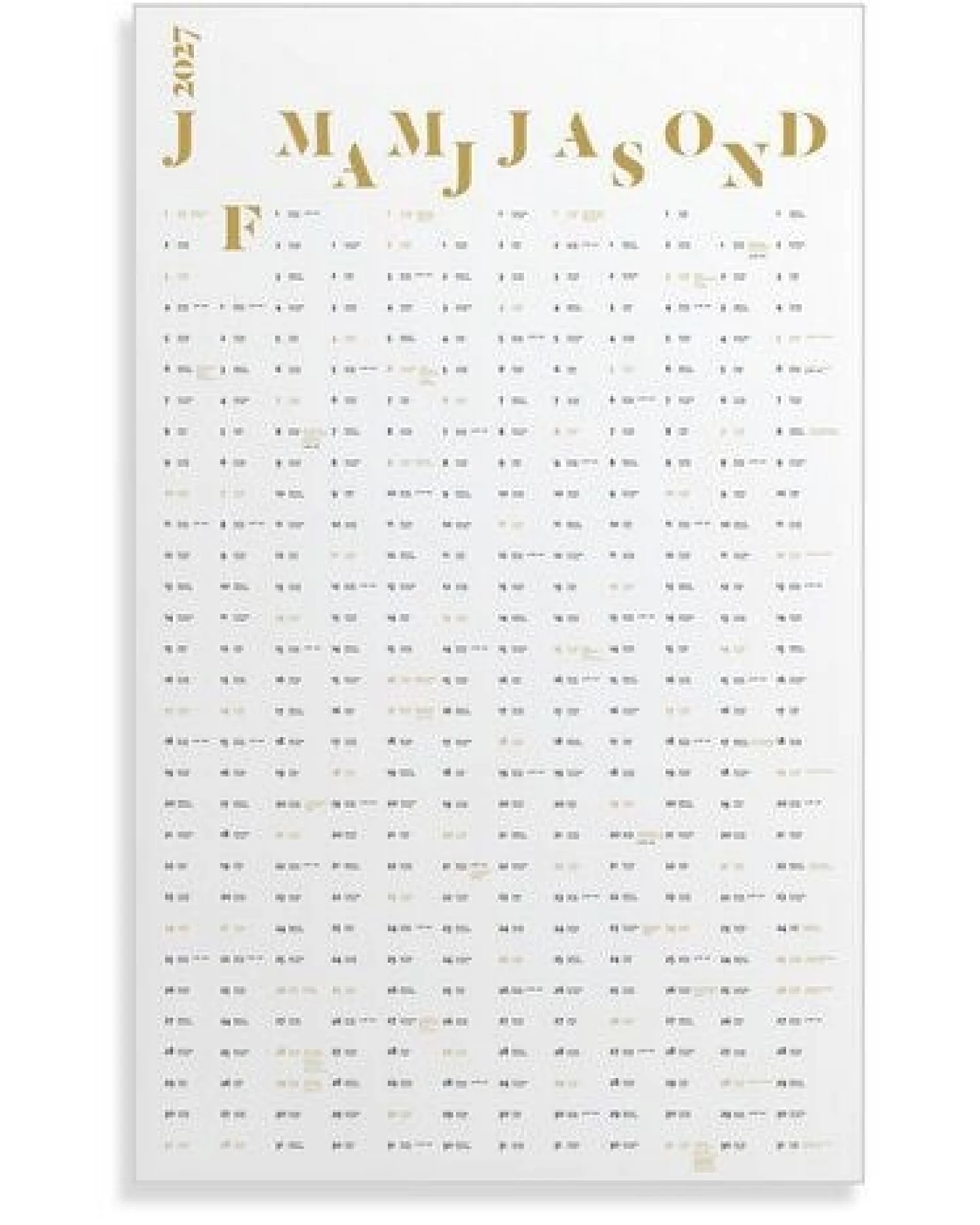 tyyp Jahreskalender 2027 als Poster – Wandkalender aus Recyclingpapier – beidseitig, handgefertigt in Deutschland – Ansicht 4