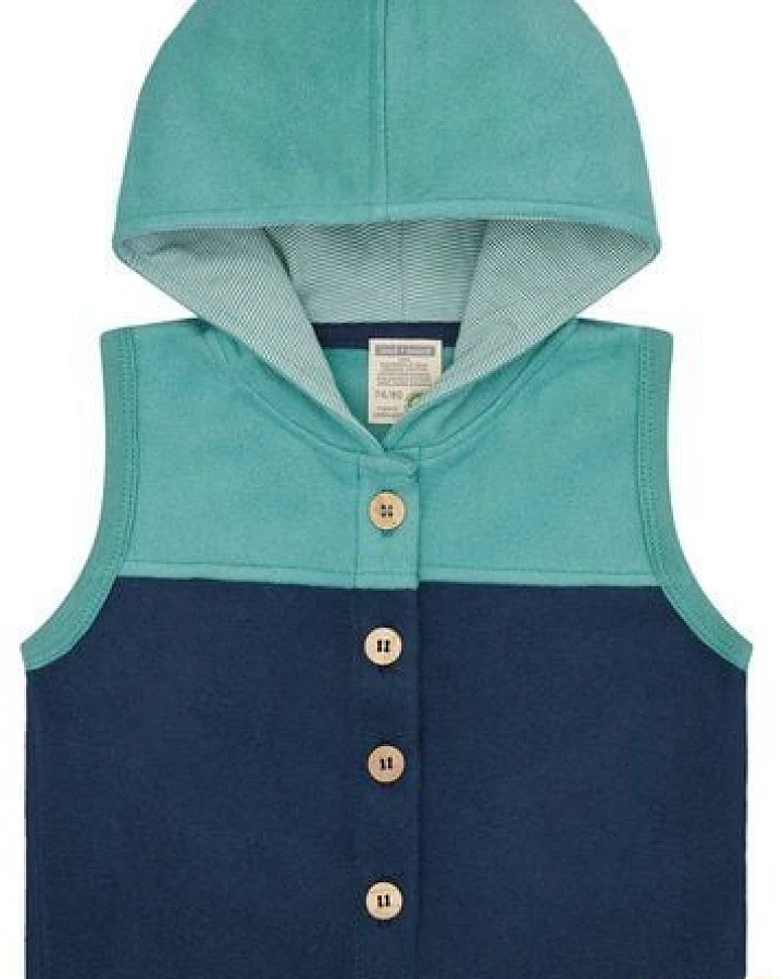 loud + proud Babys & Kinder Weste aus Baumwoll-Fleece, GOTS-zertifiziert