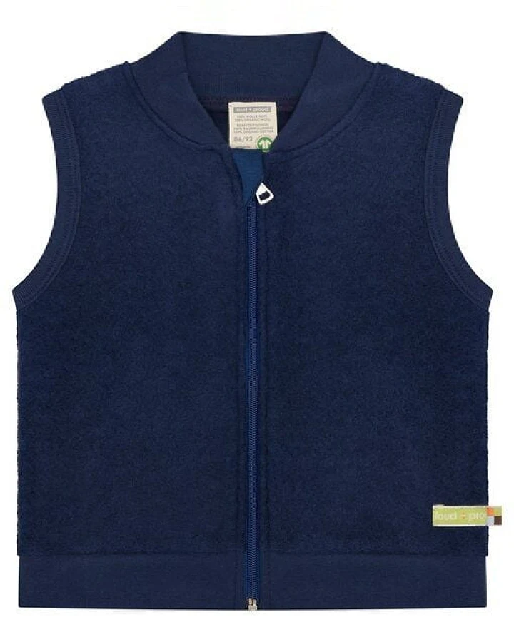 loud + proud Babys & Kinder Weste aus Wollfleece, GOTS-zertifiziert