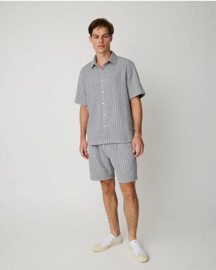 Knowledge Cotton Apparel Ash comfort structure shorts