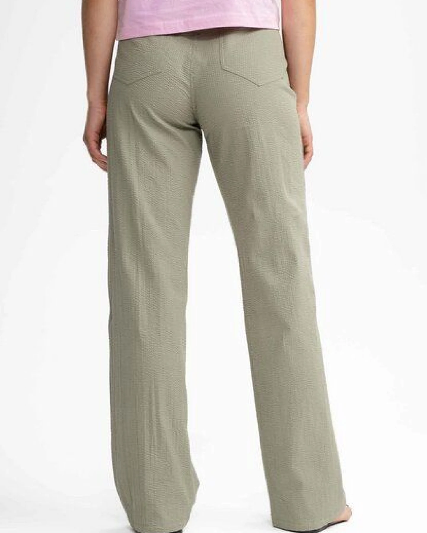 Seersucker Hose mit hohem Bund und weitem Bein PAULAMI – Ansicht 3