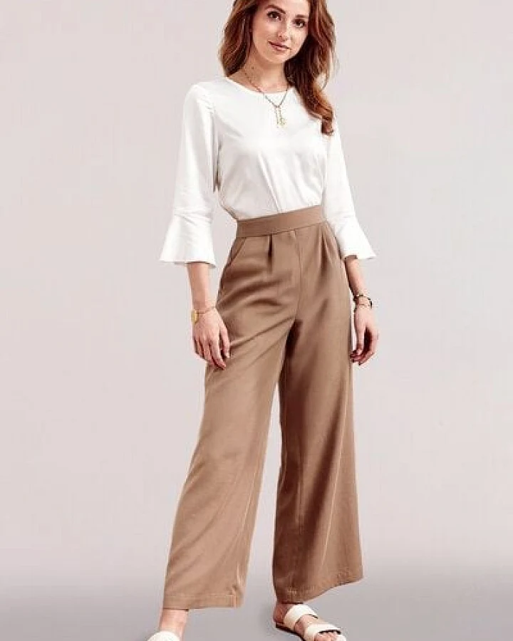 l'amour est bleu Weite Bundfaltenhose aus Tencel