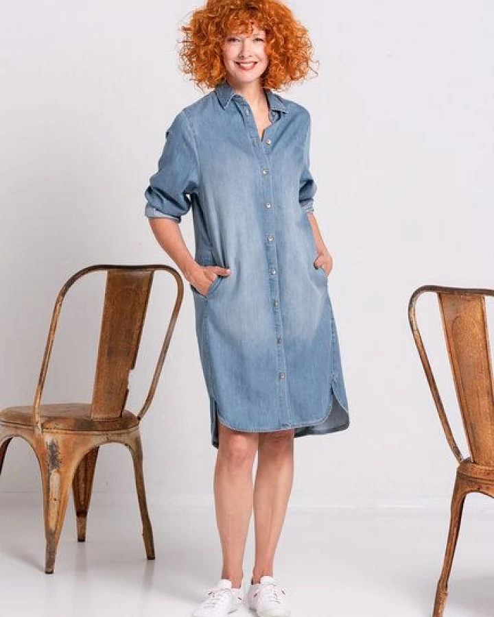 Heidekönigin Kleid light denim