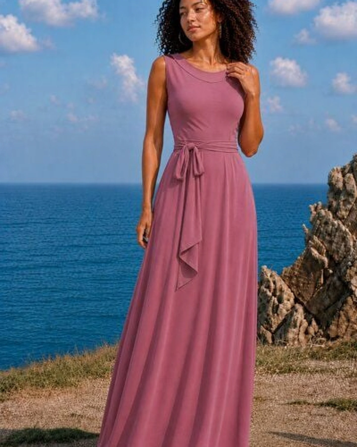 Ingoria AVA wendbares Maxi-Wickelkleid mit schwingendem Rock (Uni Farben) – Ansicht 4