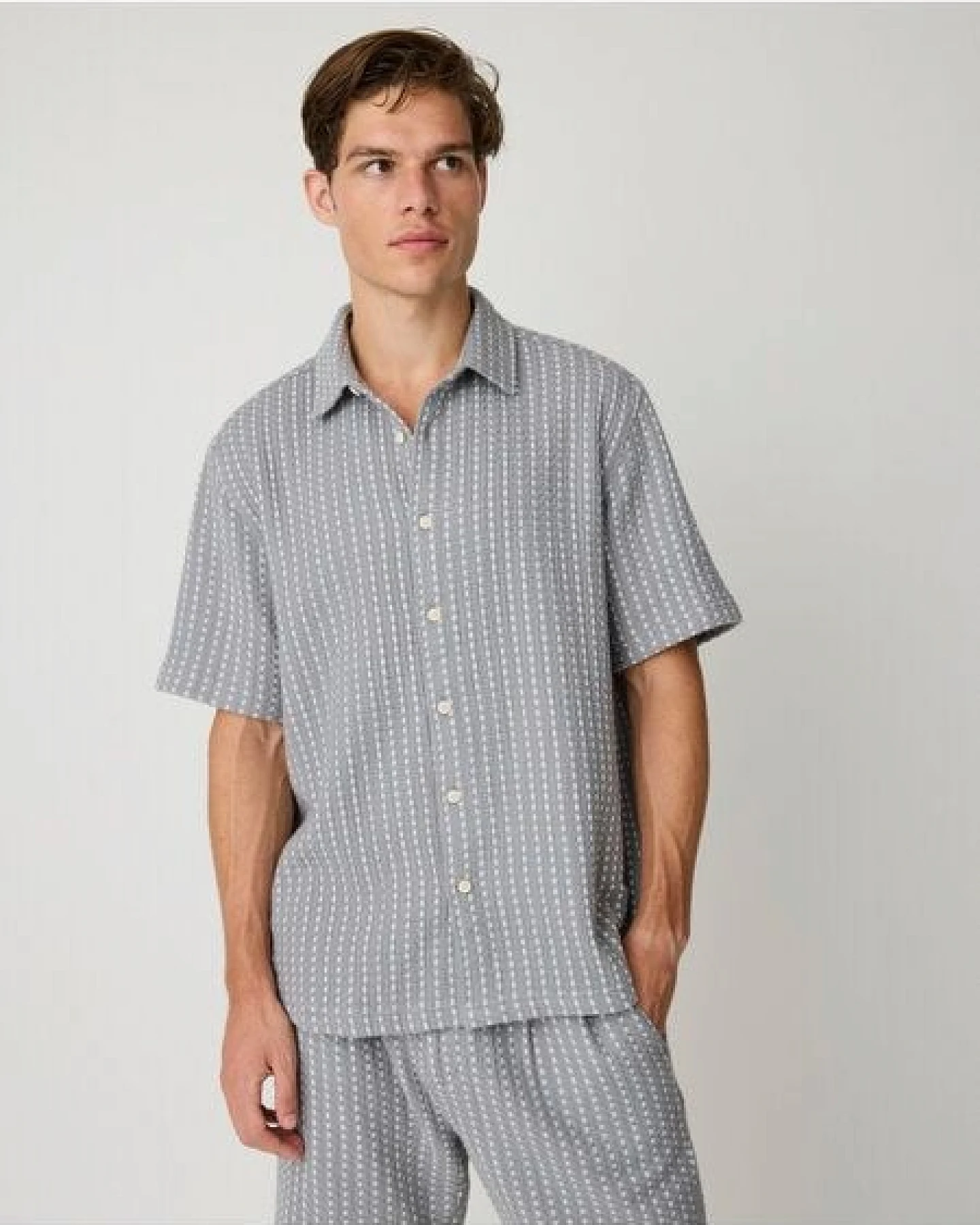 Knowledge Cotton Apparel Breeze Structure Short Sleeve Shirt – Ansicht 3