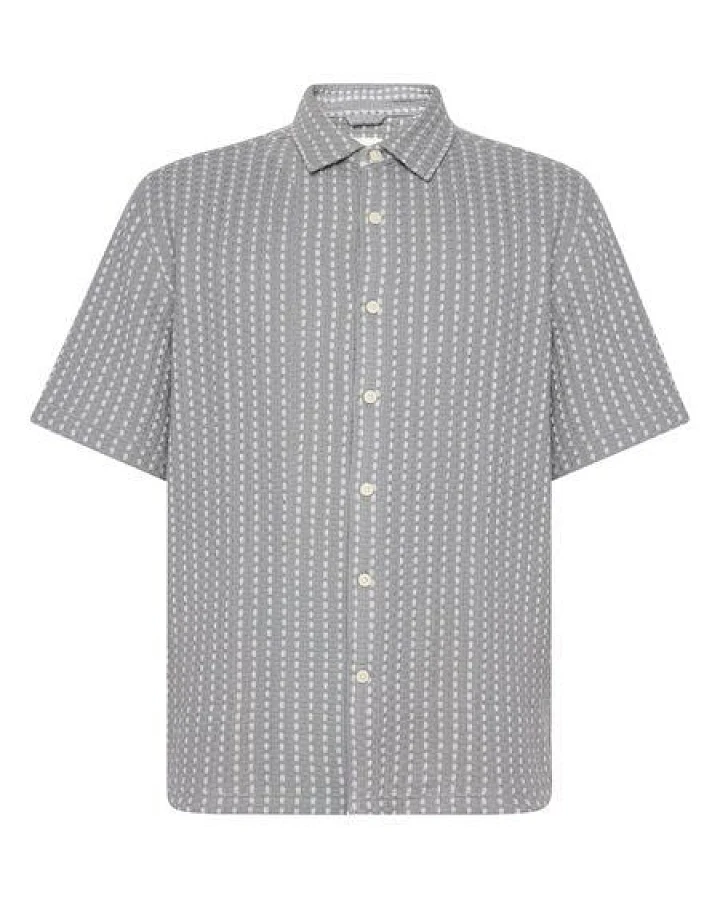 Knowledge Cotton Apparel Breeze Structure Short Sleeve Shirt