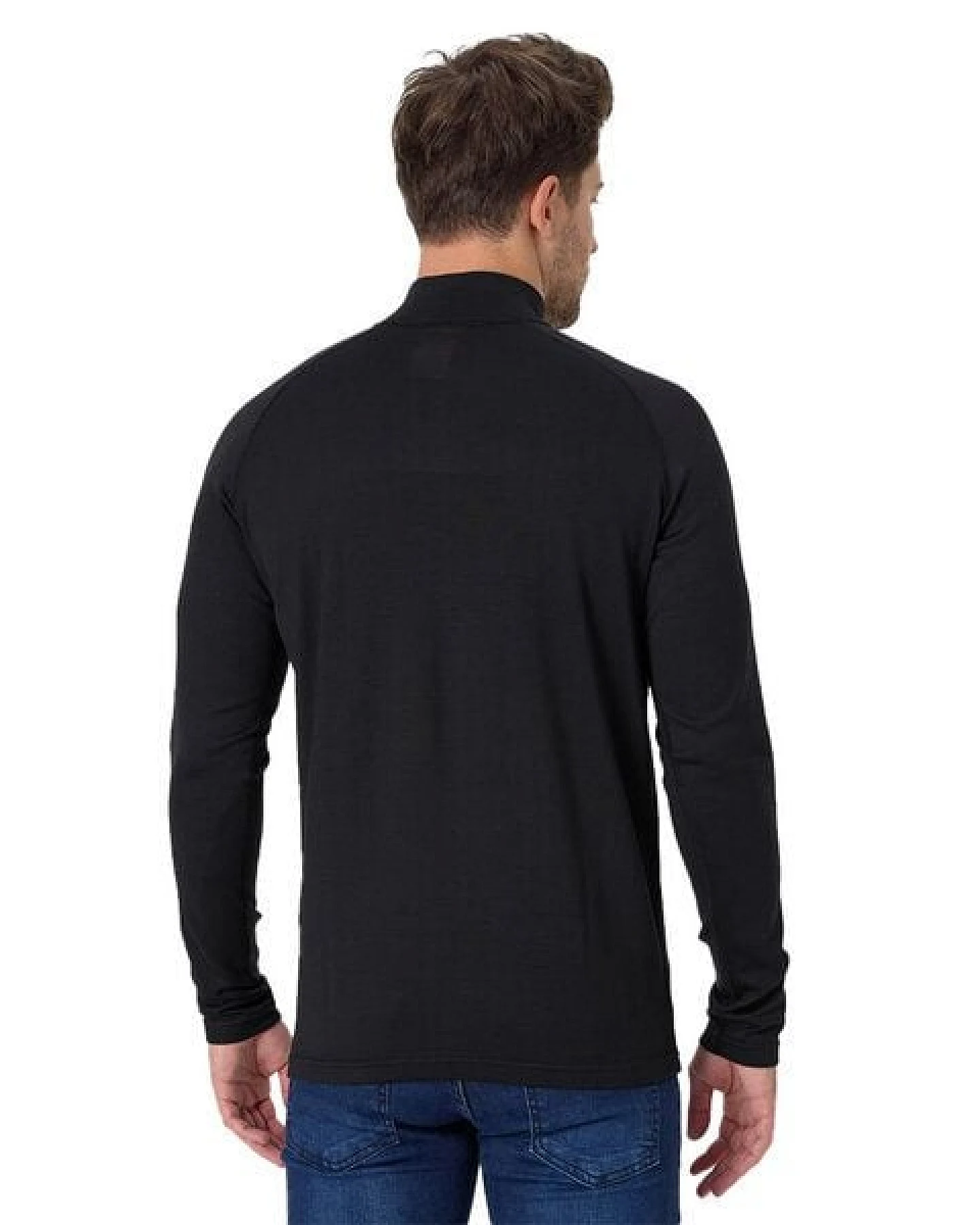 Woolona 100% Merinowolle Pullover BORA 1/4 Zip Herren - 250g/m² – Ansicht 3