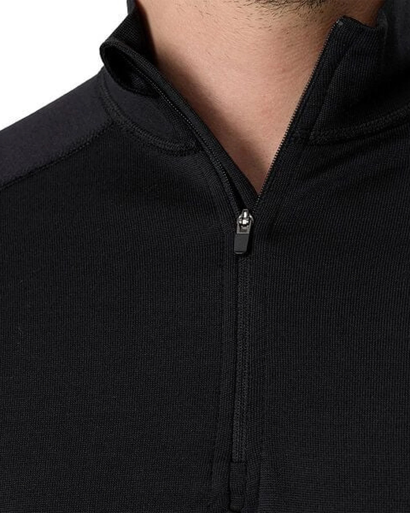 Woolona 100% Merinowolle Pullover BORA 1/4 Zip Herren - 250g/m² – Ansicht 4