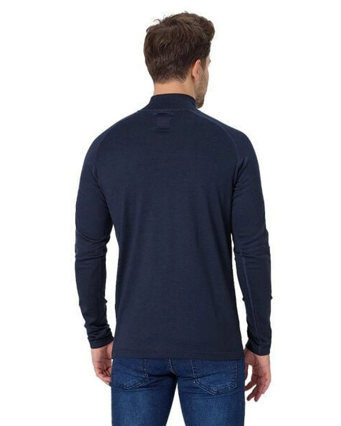 Woolona 100% Merinowolle Pullover BORA 1/4 Zip Herren - 250g/m² – Ansicht 3