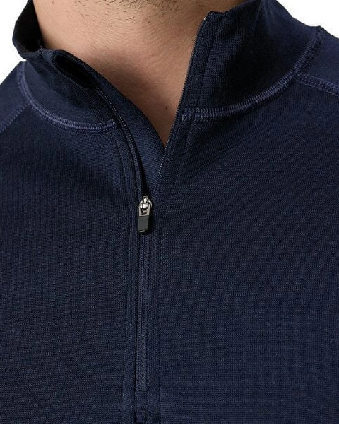 Woolona 100% Merinowolle Pullover BORA 1/4 Zip Herren - 250g/m² – Ansicht 4