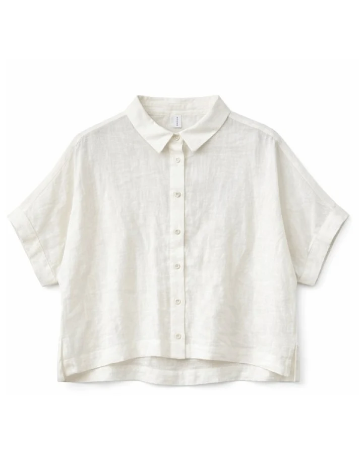 Mazine - Women's Short Sleeve Linen Shirt - Bluse Gr XS weiß
