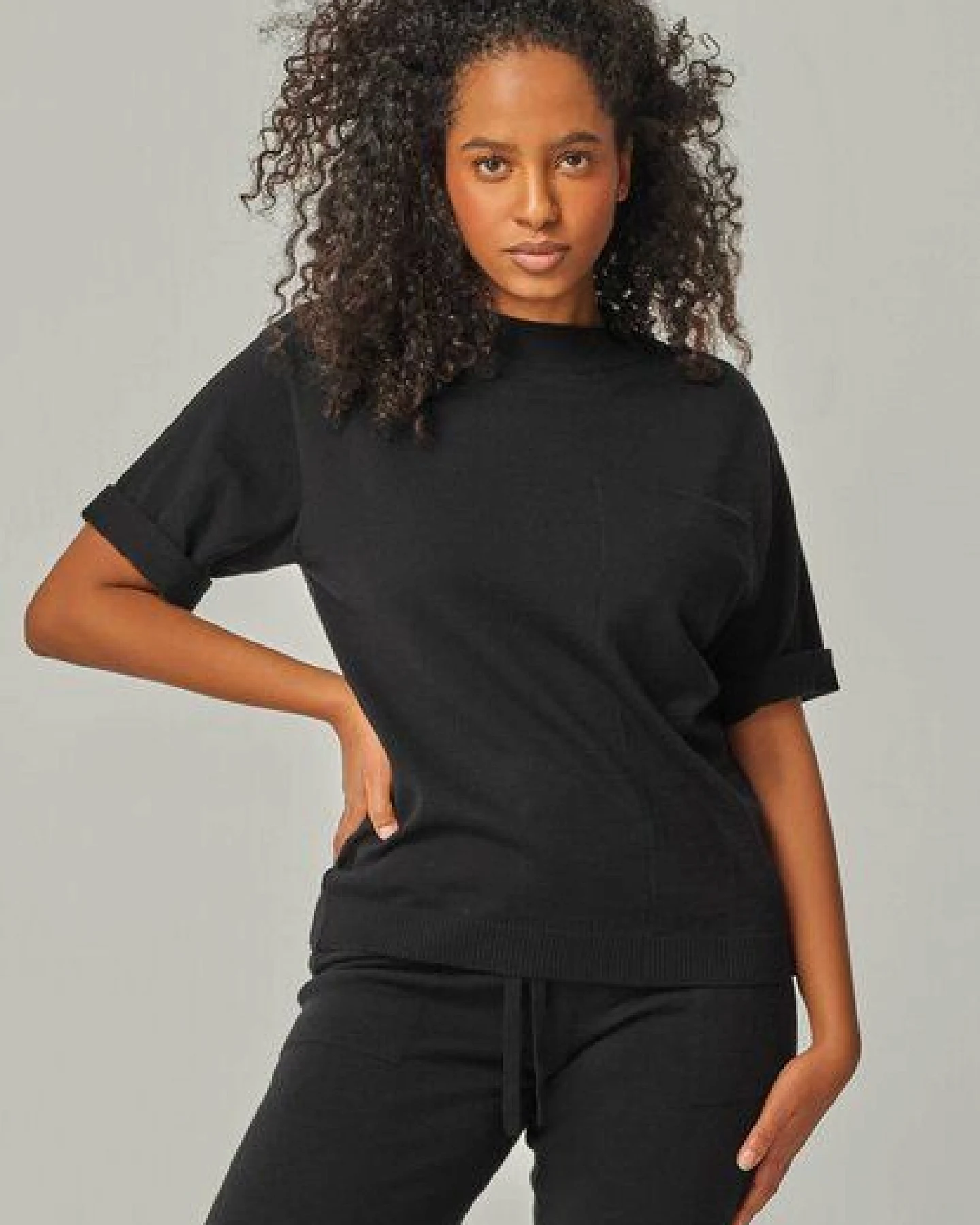 YOU LOOK PERFECT Merino Loungewear Set „Stricktop Elfie & Strickhose Bella" – Ansicht 4