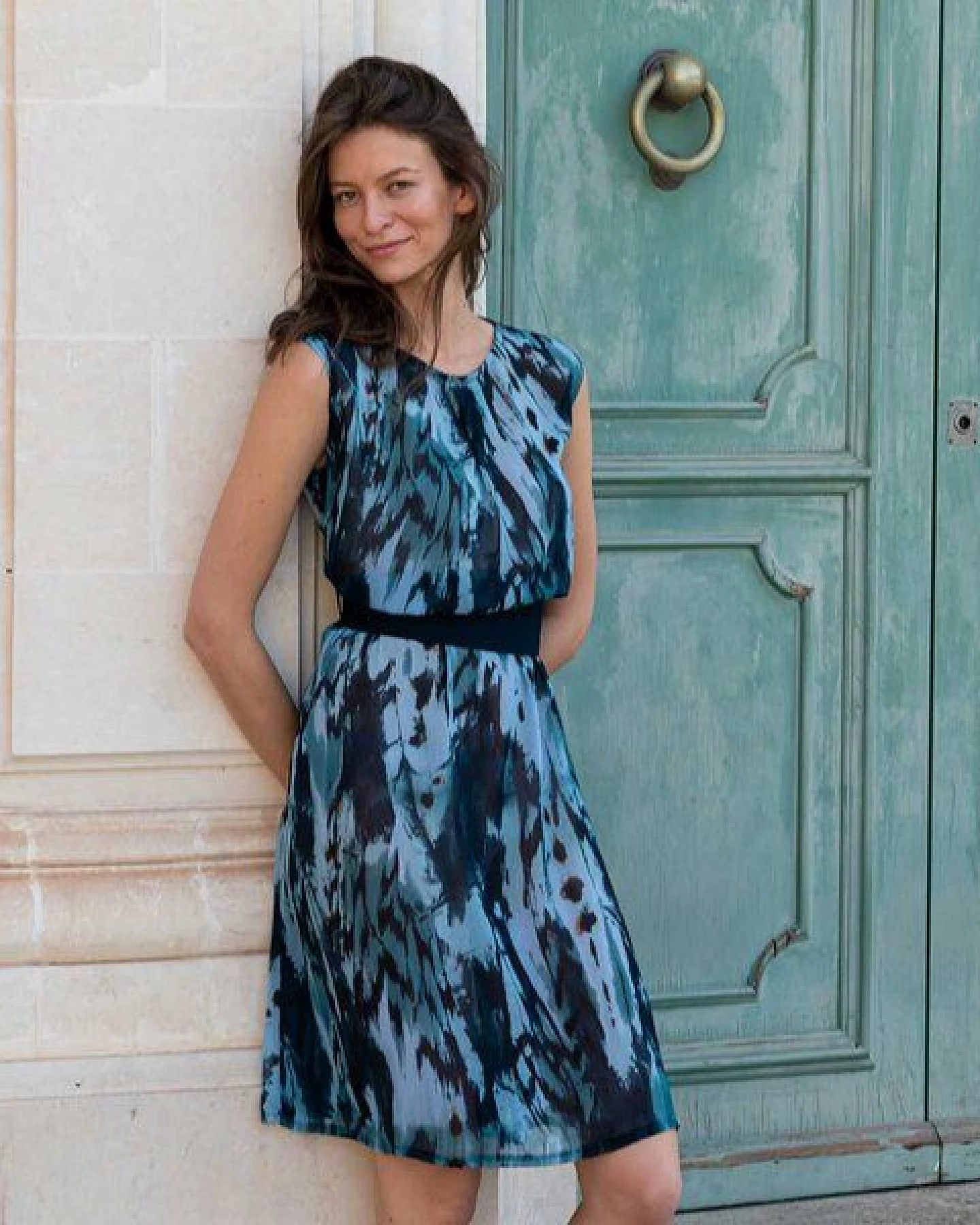 WiDDA berlin Kleid mit Aquarell-Muster aus TENCEL® – Ansicht 4
