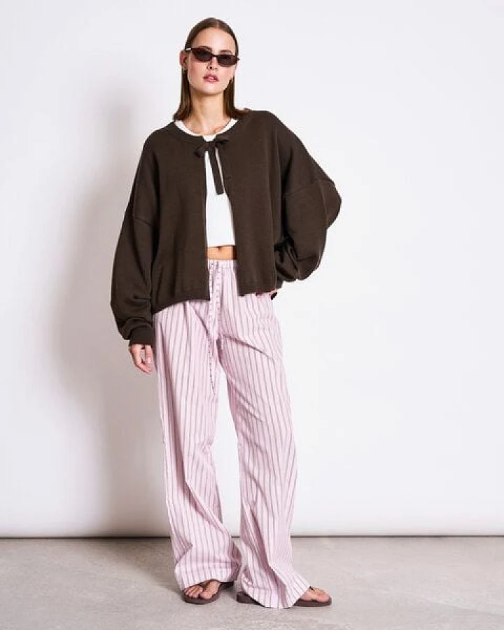JAN N JUNE Lockerer Cardigan mit Bindedetail ZEA GOTS