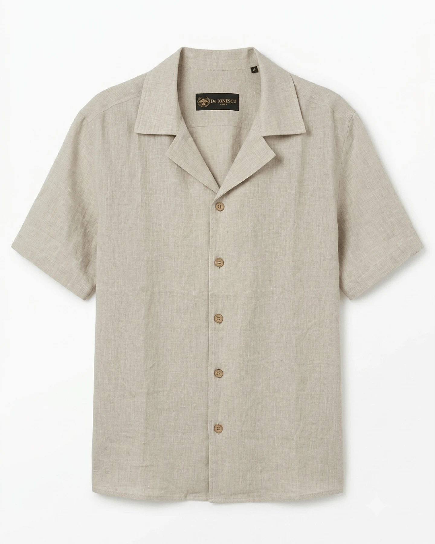 De IONESCU Herren vegan Hemd Von Godeanu Beige – Ansicht 2