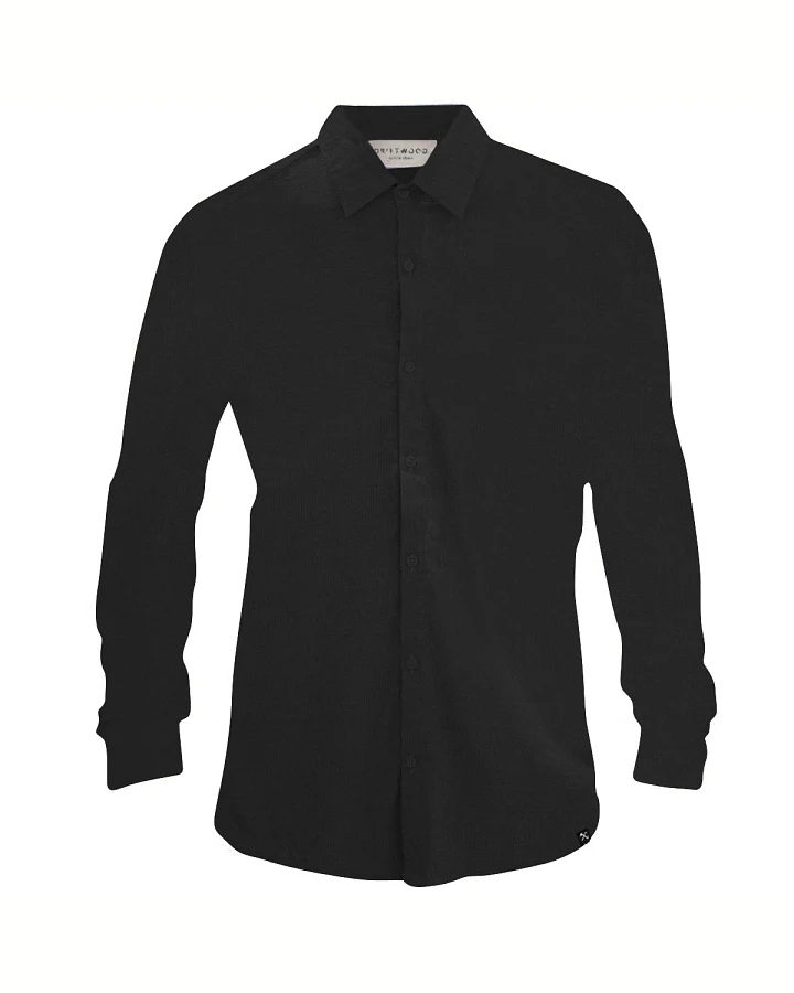 The Driftwood Tales Herren vegan Hemd Schwarz
