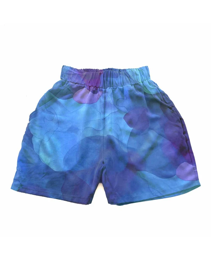 WiDDA Damen vegan Shorts Shorti Dark Clouds Blau