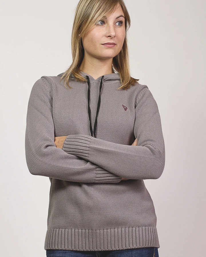 Strickhoodie Grau