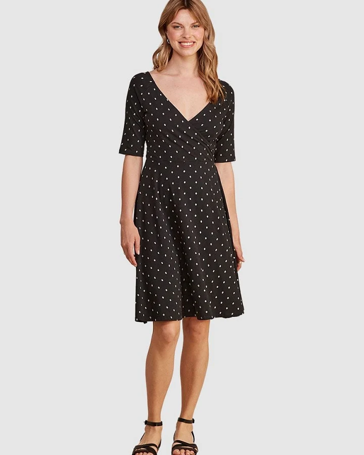 Karine Leaf Print Dress