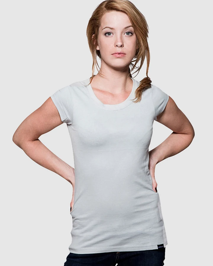 T-Shirt Rundausschnitt, kurze Ärmel Grau