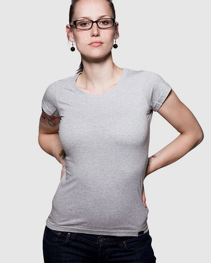 T-Shirt Rundausschnitt Grau Meliert