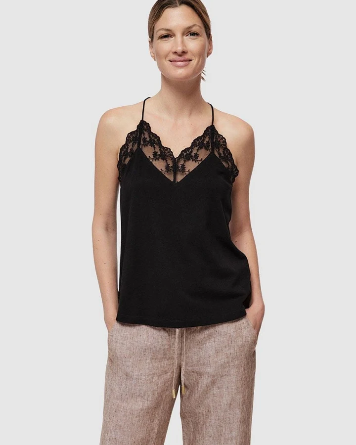 Top mit Spitze